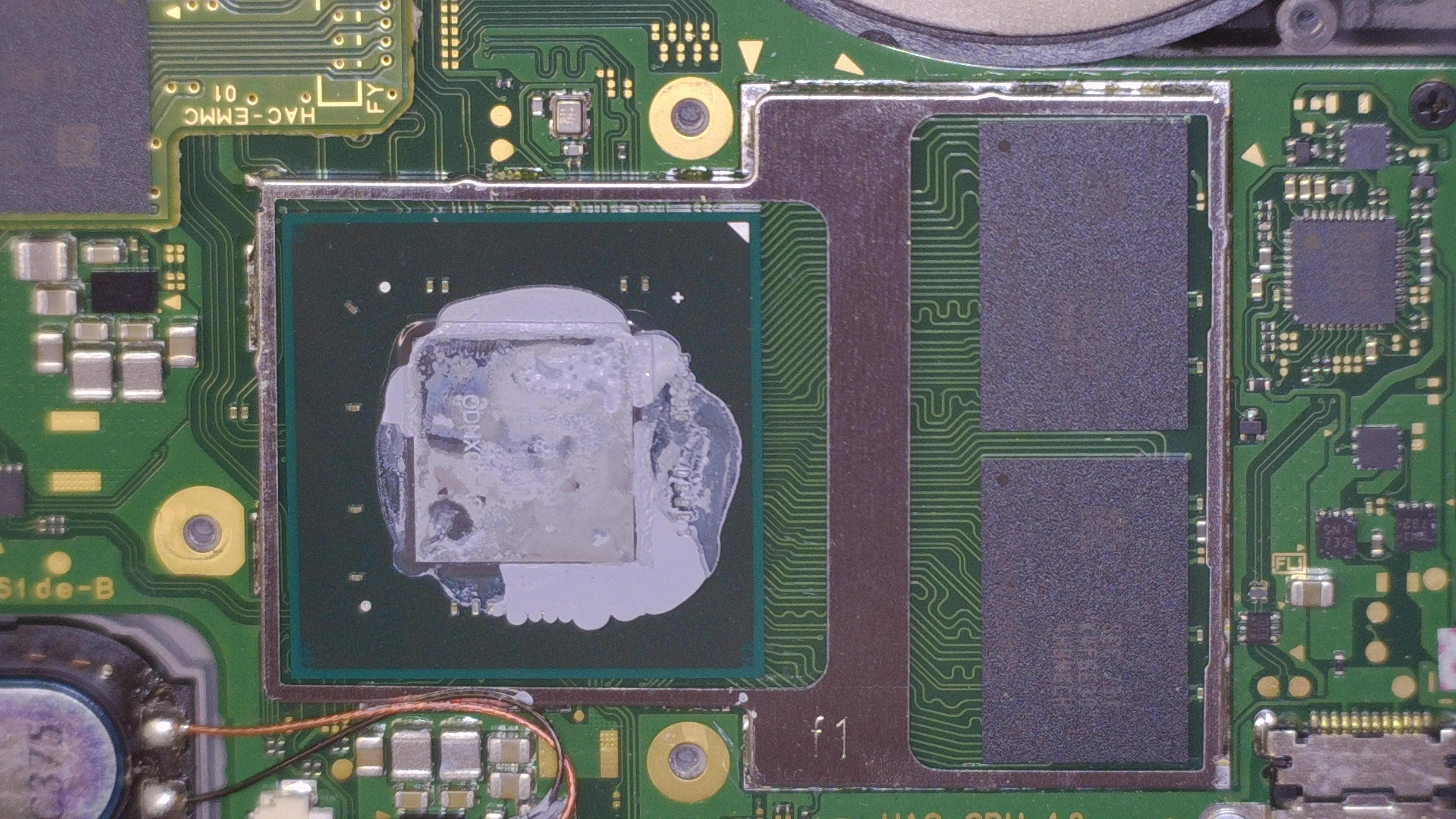 APU Nintendo Switch prima della pulizia